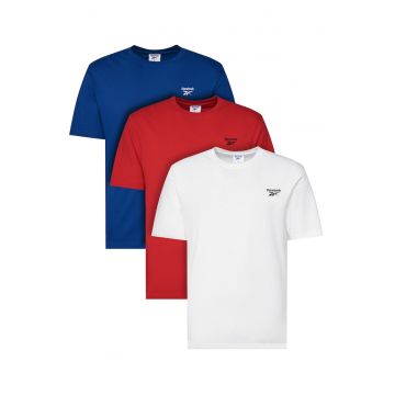 Set tricouri barbati  alb - albastru - rosu - bumbac