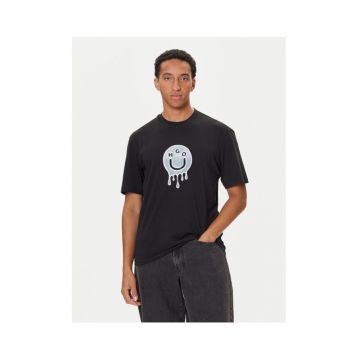 Tricou barbati  culoare negru - bumbac