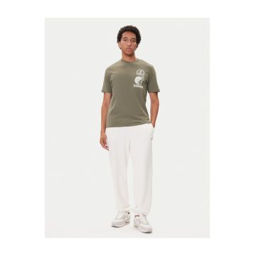 Tricou barbati  kaki - bumbac