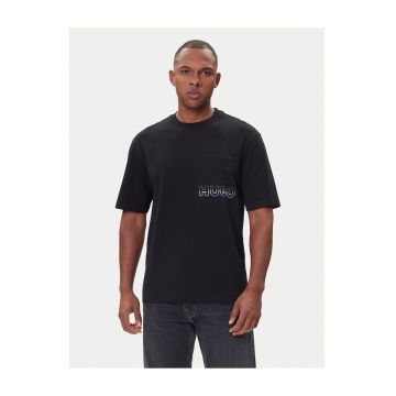 Tricou barbati  negru - bumbac - logo