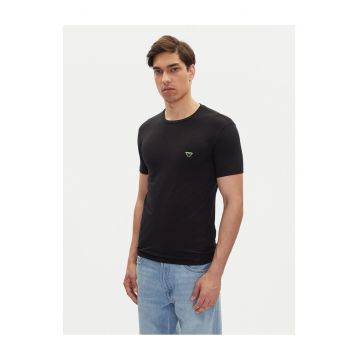 Tricou barbati  negru - material bumbac