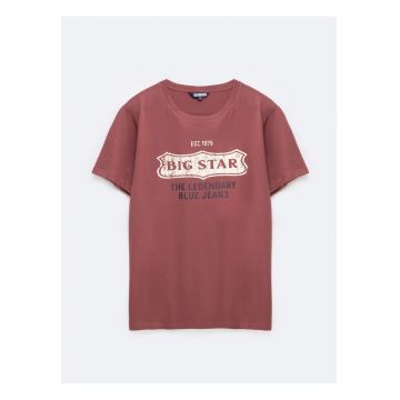 Tricou bumbac cu maneci cazute - 654875 - Caramiziu