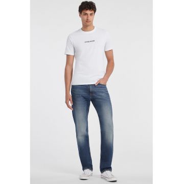 Tricou din bumbac cu imprimeu logo - Negru/Alb optic