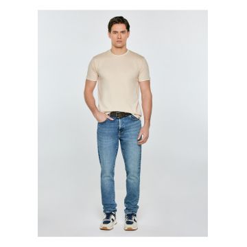 Tricou la baza gatului regular fit uni bej