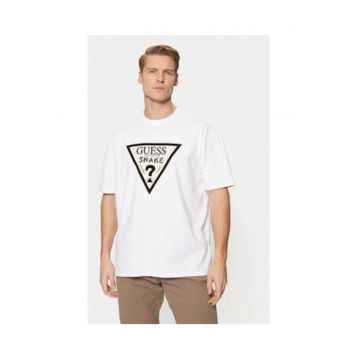 Tricou lejer din amestec de bumbac cu imprimeu pe piept