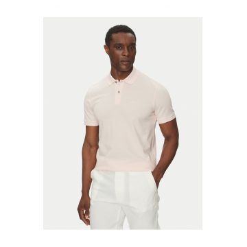 Tricou polo barbati  roz - bumbac
