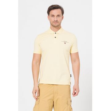 Tricou polo cu logo Elbas - Galben pal