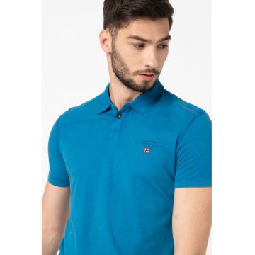 Tricou polo cu logo Elli - Albastru petrol
