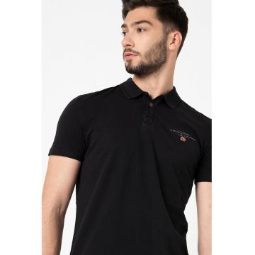 Tricou polo cu logo Elli - Negru