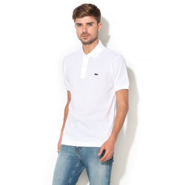 Tricou polo de bumbac cu aspect pique