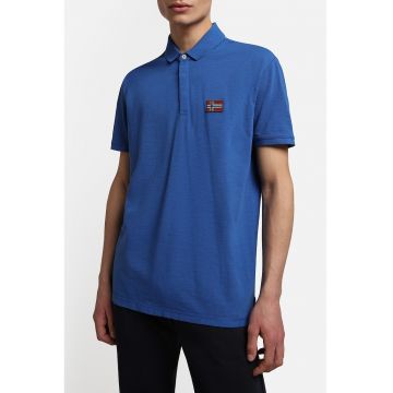 Tricou polo din bumbac pique Ebea - Albastru