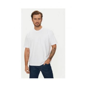 Tricou uni din amestec de bumbac organic - Alb