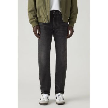 Blugi cu croiala conica si aspect decolorat 502® - Negru stins