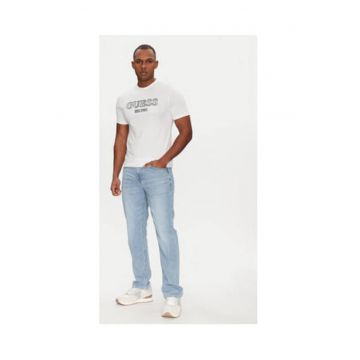 Blugi regular cu aspect decolorat