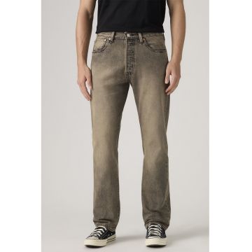 Blugi relaxed fit cu talie medie - Gri cenusiu