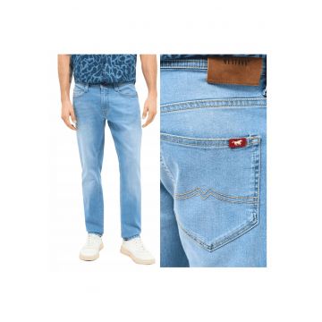 Blugi Slim Fit Talie Joasa - Albastru