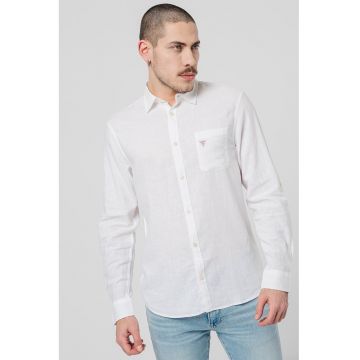 Camasa din amestec de in - Alb