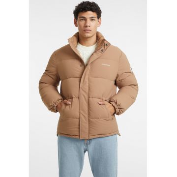 Geaca cu guler inalt - Maro camel