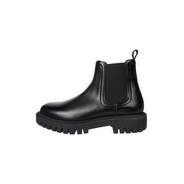 Ghete Chelsea de piele - Negru