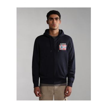 Hanorac cu fermoar si imprimeu logo Guiro -