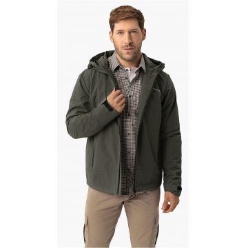 Jacheta de ploaie de tranzitie - gluga - fermoar - mansete ajustabile -  J-Tour - kaki - Kaki