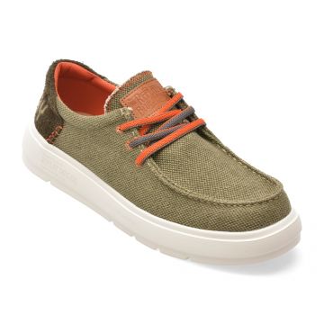 Mocasini REPLAY verzi, MZ8G01T, din material textil