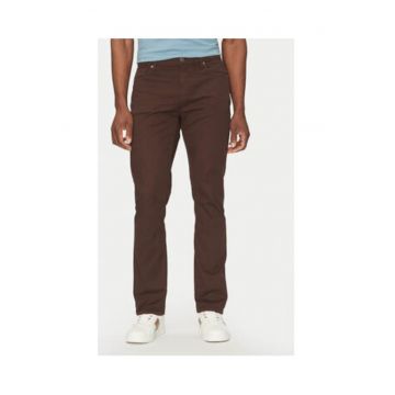 Pantaloni din amestec de bumbac cu model uni