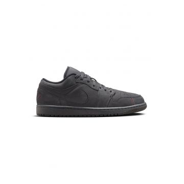 Pantofi low din piele pentru baschet Air Jordan 1 - Gri antracit