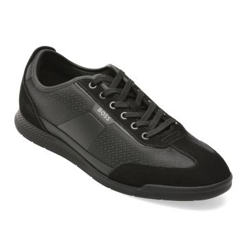 Pantofi sport BOSS negri, 7877, din material textil