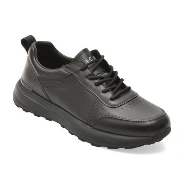 Pantofi sport EPICA negri, 63026, din piele naturala