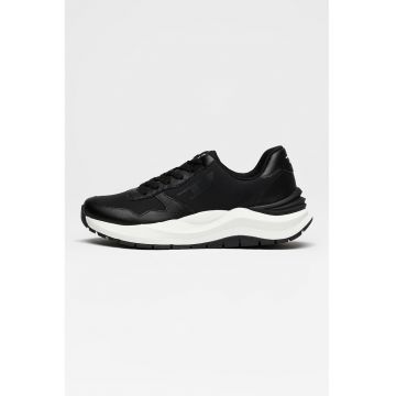 Pantofi sport S-Speedy cu garnituri din piele - Rosu/Negru/Alb murdar