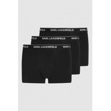 Set de boxeri cu imprimeu logo - 3 perechi - Negru