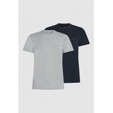 Set de tricouri de casa - 2 Piese - Negru/Gri deschis melange