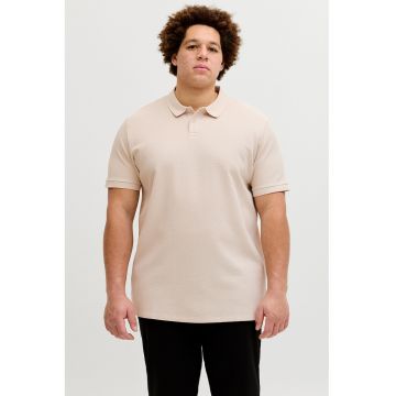 Set de triocuri polo cu model uni - 2 piese - Negru/Bej deschis