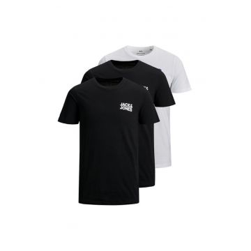 Set tricouri barbatesti  alb/negru - bumbac