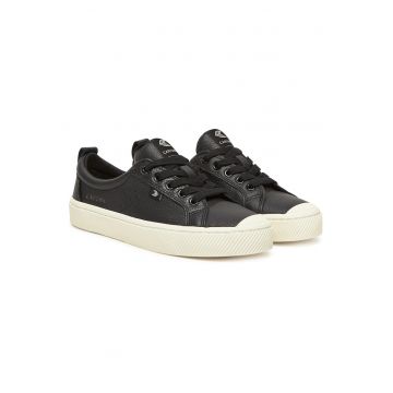 Tenisi unisex  Black Oca - piele naturala - negru