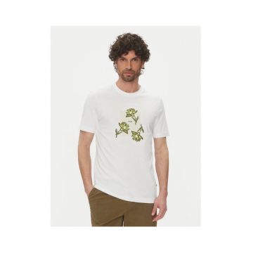 Tricou barbat  alb - bumbac - imprimeu
