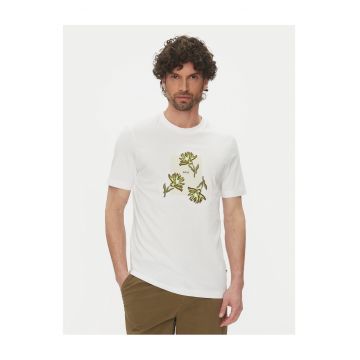 Tricou barbat  alb - bumbac - imprimeu