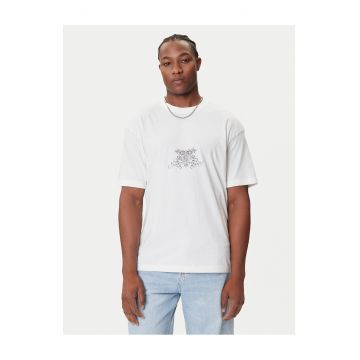 Tricou barbat  alb - bumbac -