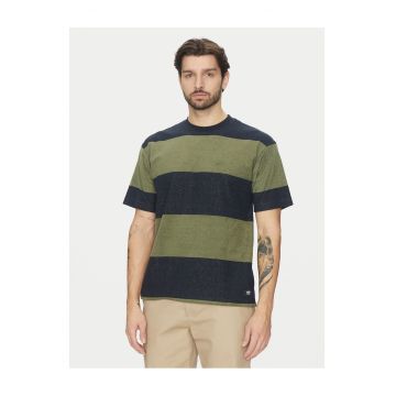 Tricou barbat -  bleumarin/verde - bumbac