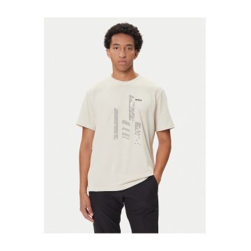 Tricou barbat  crem - bumbac