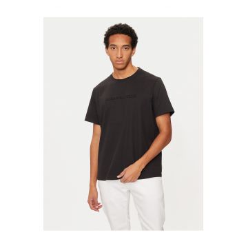 Tricou barbat -  negru - bumbac