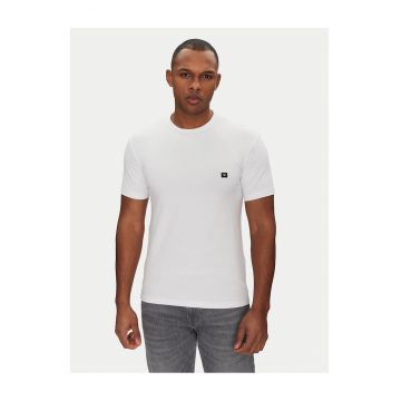 Tricou barbatesc  alb - bumbac -