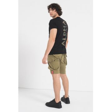 Tricou de bumbac cu imprimeu logo - Negru