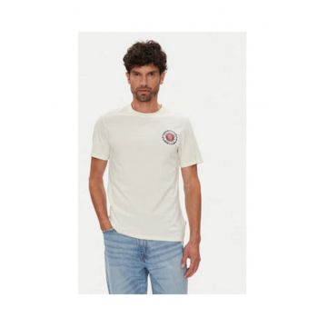 Tricou din bumbac organic cu logo rotund frontal -