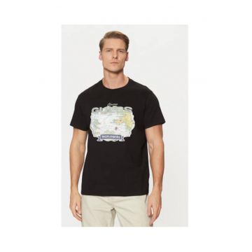 Tricou grafic din bumbac - Negru