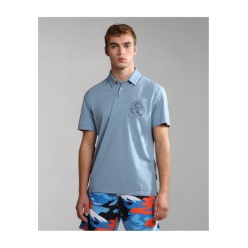 Tricou polo din bumbac cu buzunar pe piept Huilca -