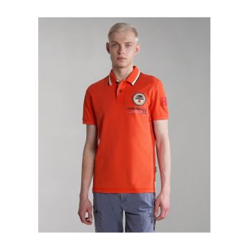 Tricou polo din bumbac cu detalii logo brodate Gandy