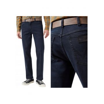 Blugi Barbati -  Texas - Straight Fit - Talie Medie - 5 Buzunare - Fermoar - Lungi - Bumbac - W36-L32 US - Albastru