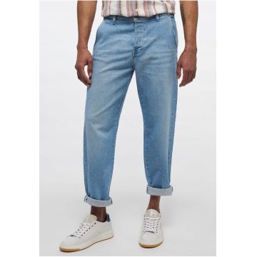 Blugi Barbati -  Toledo Loose - Loose Fit - Talie Medie - 5 Buzunare - Fermoar - Lungi - Bumbac - W29-L30 US - Albastru